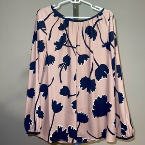 Ann Taylor Loft Floral long sleeved blouse.